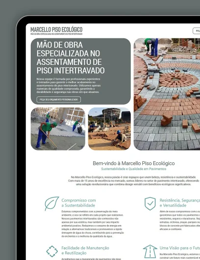 Marcello Piso Ecológico - Assentamento de Piso Intertravado