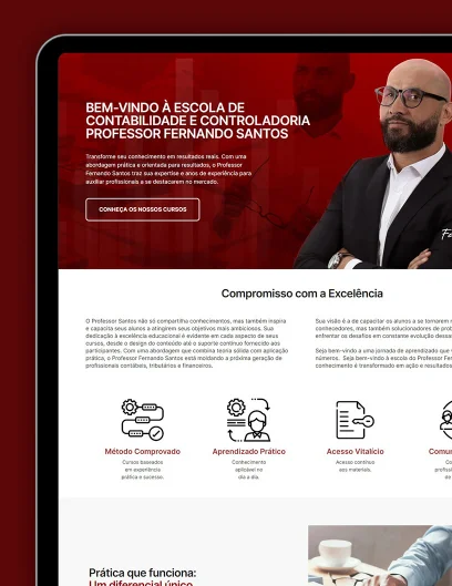 Professor Fernando Santos - Landing Page